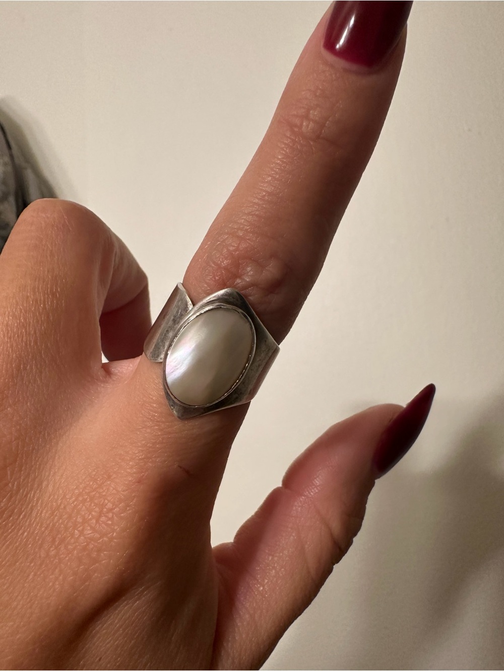Jay King DTR Sterling Silver Mother of Pearl Adjustable Statement Ring